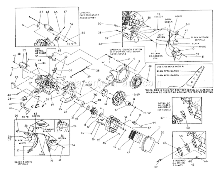 Page A Diagram and Parts List for 0567-1  Briggs and Stratton Generator